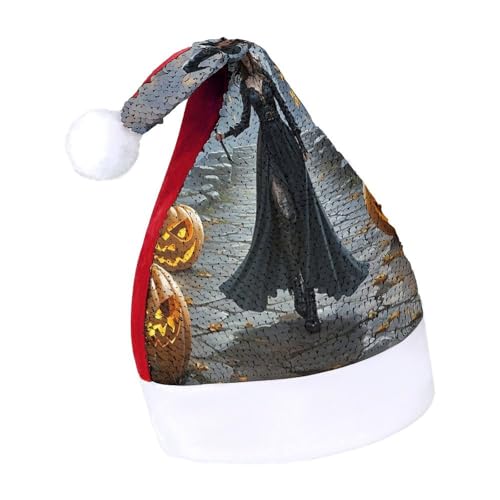 DWTJKMS Hexen-Weihnachtsmannmütze, klassische Fell-Weihnachtsmütze, dick, mit Pailletten, lustige Wintermütze DWTJKMS Hexen-Weihnachtsmannmütze, klassische Fell-Weihnachtsmütze, dick, mit Pailletten, lustige Wintermütze von DWTJKMS