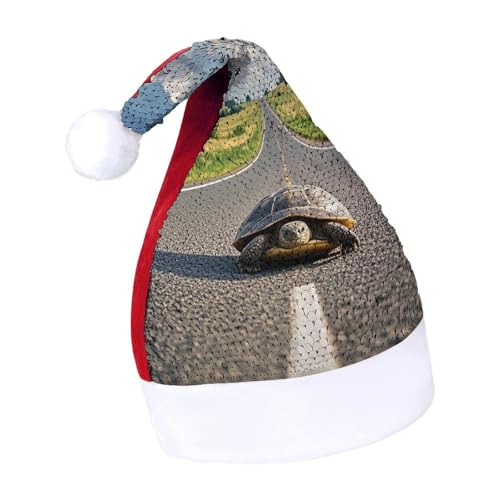 DWTJKMS Inspirational Road Ahead. Weihnachtsmannmütze, klassische Pelzmütze, dick, für Weihnachten, Party, mit Pailletten, lustige Urlaubs-Wintermütze DWTJKMS Inspirational Road Ahead. Weihnachtsmannmütze, klassische Pelzmütze, dick, für Weihnachten, Party, mit Pailletten, lustige Urlaubs-Wintermütze von DWTJKMS