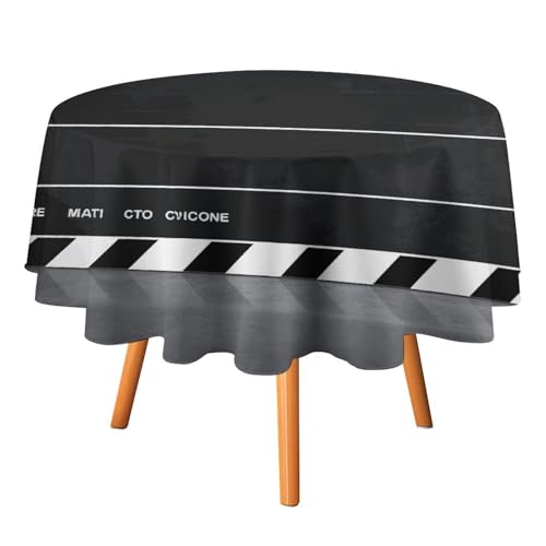 DWTJKMS Klassische Film-Schindel-Tischdecke, rund, für Picknick, Dinner-Party, Dekoration, Sommer, Herbst, Outdoor, Kreisabdeckung, 152,4 x 152,4 cm, für Hochzeit, Geburtstag, Terrasse, Party DWTJKMS Klassische Film-Schindel-Tischdecke, rund, für Picknick, Dinner-Party, Dekoration, Sommer, Herbst, Outdoor, Kreisabdeckung, 152,4 x 152,4 cm, für Hochzeit, Geburtstag, Terrasse, Party von DWTJKMS