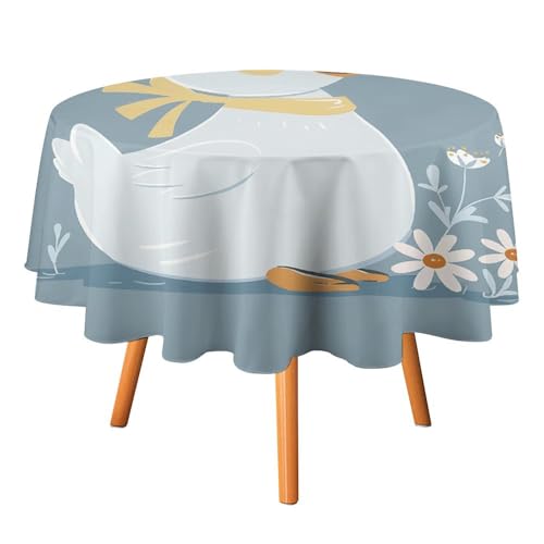 DWTJKMS Kleine weiße Ente runde Tischdecke, Picknick-, Dinner-Party-Dekoration, Tischdecken, Sommer, Herbst, Outdoor, Kreisabdeckung, 177,8 x 177,8 cm, für Hochzeit, Geburtstag, Terrasse, Party DWTJKMS Kleine weiße Ente runde Tischdecke, Picknick-, Dinner-Party-Dekoration, Tischdecken, Sommer, Herbst, Outdoor, Kreisabdeckung, 177,8 x 177,8 cm, für Hochzeit, Geburtstag, Terrasse, Party von DWTJKMS
