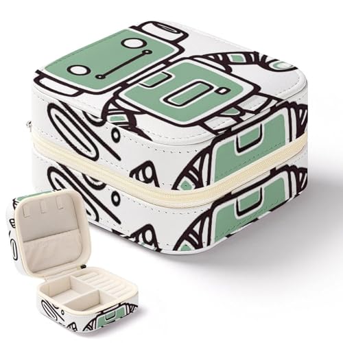 DWTJKMS Line Robot Reise-Schmuckkoffer, Mini-Schmuckhalter, Organizer, Box, multifunktionale Schmuckschatulle für Ringe, Ohrringe, Halsketten, Armreifen, Geschenke für Frauen DWTJKMS Line Robot Reise-Schmuckkoffer, Mini-Schmuckhalter, Organizer, Box, multifunktionale Schmuckschatulle für Ringe, Ohrringe, Halsketten, Armreifen, Geschenke für Frauen von DWTJKMS