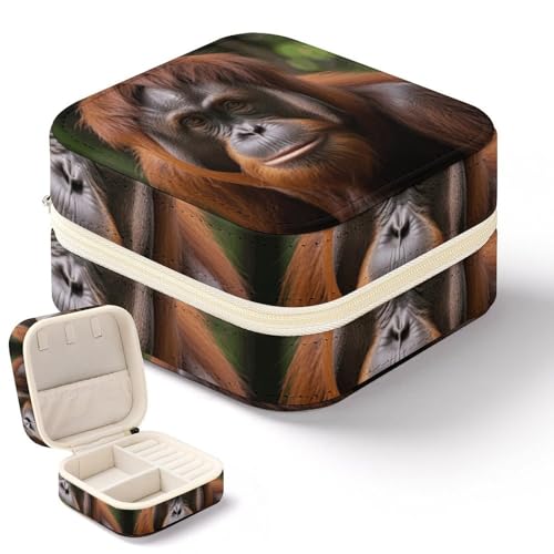 DWTJKMS Orang-Utan Reise-Schmuckkästchen, Mini-Schmuckhalter, Organizer, Box, multifunktionale Schmuckschatulle für Ringe, Ohrringe, Halsketten, Armreifen, Geschenke für Frauen DWTJKMS Orang-Utan Reise-Schmuckkästchen, Mini-Schmuckhalter, Organizer, Box, multifunktionale Schmuckschatulle für Ringe, Ohrringe, Halsketten, Armreifen, Geschenke für Frauen von DWTJKMS