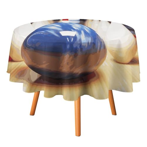 DWTJKMS Runde Bowling-Tischdecke, Picknick-, Dinner-Party-Dekoration, Tischdecken, Sommer, Herbst, Outdoor, Kreisabdeckung, 152,4 x 152,4 cm, für Hochzeit, Geburtstag, Terrasse, Party DWTJKMS Runde Bowling-Tischdecke, Picknick-, Dinner-Party-Dekoration, Tischdecken, Sommer, Herbst, Outdoor, Kreisabdeckung, 152,4 x 152,4 cm, für Hochzeit, Geburtstag, Terrasse, Party von DWTJKMS