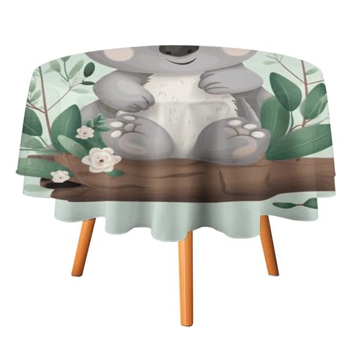 DWTJKMS Runde Koala-Tischdecke, Picknick-, Dinner-Party-Dekoration, Tischdecken, Sommer, Herbst, Outdoor, Kreisabdeckung, 127 x 127 cm, für Hochzeit, Geburtstag, Terrasse, Party DWTJKMS Runde Koala-Tischdecke, Picknick-, Dinner-Party-Dekoration, Tischdecken, Sommer, Herbst, Outdoor, Kreisabdeckung, 127 x 127 cm, für Hochzeit, Geburtstag, Terrasse, Party von DWTJKMS
