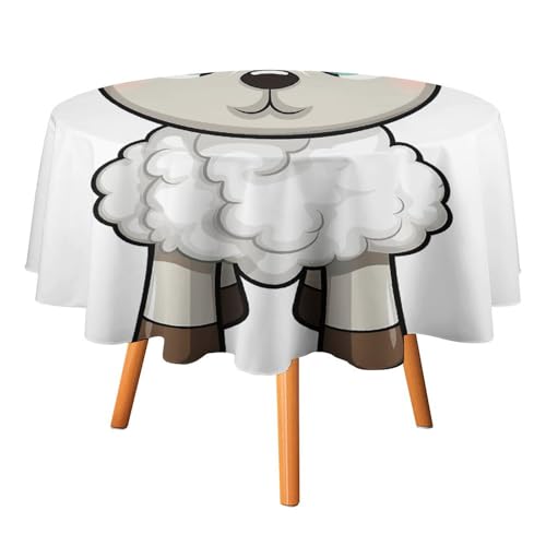 DWTJKMS Runde Lamm-Tischdecke, Picknick-, Dinner-Party-Dekoration, Tischdecken, Sommer, Herbst, Outdoor, Kreisabdeckung, 127 x 127 cm, für Hochzeit, Geburtstag, Terrasse, Party DWTJKMS Runde Lamm-Tischdecke, Picknick-, Dinner-Party-Dekoration, Tischdecken, Sommer, Herbst, Outdoor, Kreisabdeckung, 127 x 127 cm, für Hochzeit, Geburtstag, Terrasse, Party von DWTJKMS