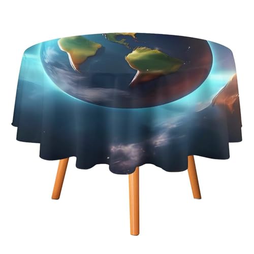 DWTJKMS Runde Planet-Tischdecke, Picknick-, Dinner-Party-Dekoration, Tischdecken, Sommer, Herbst, Outdoor, Kreisabdeckung, 152,4 x 152,4 cm, für Hochzeit, Geburtstag, Terrasse, Party DWTJKMS Runde Planet-Tischdecke, Picknick-, Dinner-Party-Dekoration, Tischdecken, Sommer, Herbst, Outdoor, Kreisabdeckung, 152,4 x 152,4 cm, für Hochzeit, Geburtstag, Terrasse, Party von DWTJKMS