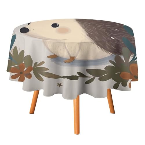 DWTJKMS Runde Tischdecke, niedlicher kleiner Igel, für Picknick, Dinner-Party, Dekoration, Sommer, Herbst, Outdoor, Kreisabdeckung, 152,4 x 152,4 cm, für Hochzeit, Geburtstag, Terrasse, Party DWTJKMS Runde Tischdecke, niedlicher kleiner Igel, für Picknick, Dinner-Party, Dekoration, Sommer, Herbst, Outdoor, Kreisabdeckung, 152,4 x 152,4 cm, für Hochzeit, Geburtstag, Terrasse, Party von DWTJKMS