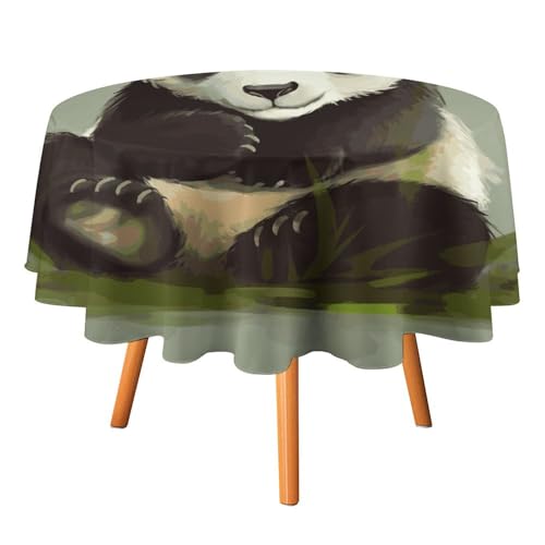 DWTJKMS Runde Tischdecke, niedlicher kleiner Panda, Picknick, Dinner-Party, Dekoration, Sommer, Herbst, Outdoor, Kreisabdeckung, 152,4 x 152,4 cm, für Hochzeit, Geburtstag, Terrasse, Party DWTJKMS Runde Tischdecke, niedlicher kleiner Panda, Picknick, Dinner-Party, Dekoration, Sommer, Herbst, Outdoor, Kreisabdeckung, 152,4 x 152,4 cm, für Hochzeit, Geburtstag, Terrasse, Party von DWTJKMS