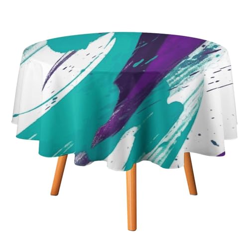DWTJKMS Runde Tischdecke im 90er-Jahre-Tassen-Design, für Picknick, Dinner-Party, Dekoration, Sommer, Herbst, Outdoor, Kreisabdeckung, 91,4 x 91,4 cm, für Hochzeit, Geburtstag, Terrasse, Party DWTJKMS Runde Tischdecke im 90er-Jahre-Tassen-Design, für Picknick, Dinner-Party, Dekoration, Sommer, Herbst, Outdoor, Kreisabdeckung, 91,4 x 91,4 cm, für Hochzeit, Geburtstag, Terrasse, Party von DWTJKMS
