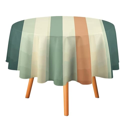 DWTJKMS Runde Tischdecke im Retro-Stil, gestreift, für Picknick, Dinner-Party, Dekoration, Sommer, Herbst, Outdoor, Kreisabdeckung, 177,8 x 177,8 cm, für Hochzeit, Geburtstag, Terrasse, Party DWTJKMS Runde Tischdecke im Retro-Stil, gestreift, für Picknick, Dinner-Party, Dekoration, Sommer, Herbst, Outdoor, Kreisabdeckung, 177,8 x 177,8 cm, für Hochzeit, Geburtstag, Terrasse, Party von DWTJKMS
