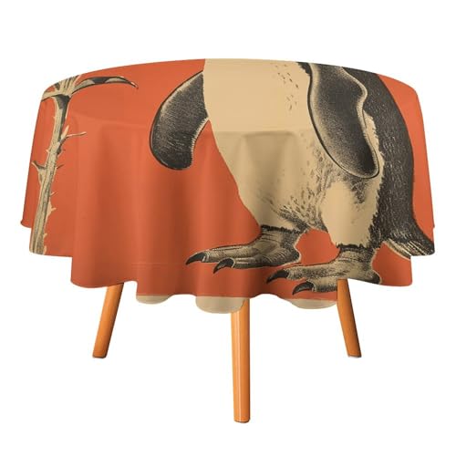 DWTJKMS Runde Tischdecke mit Blume und Pinguin, für Picknick, Dinner-Party, Dekoration, Sommer, Herbst, Outdoor, Kreisabdeckung, 91,4 x 91,4 cm, für Hochzeit, Geburtstag, Terrasse, Party DWTJKMS Runde Tischdecke mit Blume und Pinguin, für Picknick, Dinner-Party, Dekoration, Sommer, Herbst, Outdoor, Kreisabdeckung, 91,4 x 91,4 cm, für Hochzeit, Geburtstag, Terrasse, Party von DWTJKMS