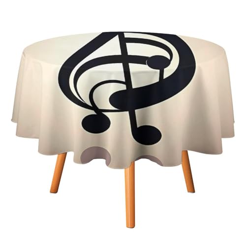DWTJKMS Runde Tischdecke mit Musiknoten-Druck, für Picknick, Dinner-Party, Dekoration, Sommer, Herbst, Outdoor, Kreis, 91,4 x 91,4 cm, für Hochzeit, Geburtstag, Terrasse, Party DWTJKMS Runde Tischdecke mit Musiknoten-Druck, für Picknick, Dinner-Party, Dekoration, Sommer, Herbst, Outdoor, Kreis, 91,4 x 91,4 cm, für Hochzeit, Geburtstag, Terrasse, Party von DWTJKMS