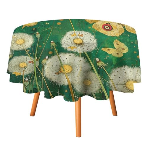 DWTJKMS Runde Tischdecke mit gelbem Schmetterlingsmuster, Picknick, Dinner-Party, Dekoration, Tischdecken, Sommer, Herbst, Outdoor, Kreisabdeckung, 152,4 x 152,4 cm, für Hochzeit, Geburtstag, Terrasse DWTJKMS Runde Tischdecke mit gelbem Schmetterlingsmuster, Picknick, Dinner-Party, Dekoration, Tischdecken, Sommer, Herbst, Outdoor, Kreisabdeckung, 152,4 x 152,4 cm, für Hochzeit, Geburtstag, Terrasse von DWTJKMS