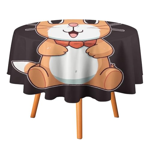 DWTJKMS Runde Tischdecke mit niedlichem Cartoon-Hasen-Motiv, für Picknick, Dinner-Party, Dekoration, Sommer, Herbst, Outdoor, Kreis, Abdeckung, 152,4 x 152,4 cm, für Hochzeit, Geburtstag, Terrasse DWTJKMS Runde Tischdecke mit niedlichem Cartoon-Hasen-Motiv, für Picknick, Dinner-Party, Dekoration, Sommer, Herbst, Outdoor, Kreis, Abdeckung, 152,4 x 152,4 cm, für Hochzeit, Geburtstag, Terrasse von DWTJKMS