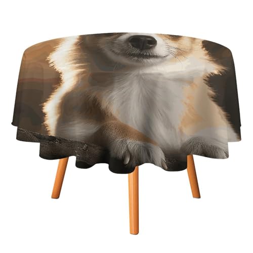 DWTJKMS Runde Tischdecke mit niedlichem Chihuahua-Muster, für Picknick, Dinner-Party, Dekoration, Sommer, Herbst, Outdoor, Kreisabdeckung, 127 x 127 cm, für Hochzeit, Geburtstag, Terrasse, Party DWTJKMS Runde Tischdecke mit niedlichem Chihuahua-Muster, für Picknick, Dinner-Party, Dekoration, Sommer, Herbst, Outdoor, Kreisabdeckung, 127 x 127 cm, für Hochzeit, Geburtstag, Terrasse, Party von DWTJKMS