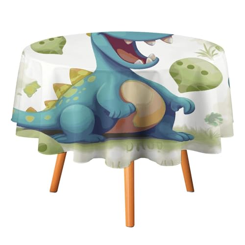 DWTJKMS Runde Tischdecke mit niedlichem Dinosaurier, für Picknick, Dinner-Party, Dekoration, Sommer, Herbst, Outdoor, Kreisabdeckung, 91,4 x 91,4 cm, für Hochzeit, Geburtstag, Terrasse, Party DWTJKMS Runde Tischdecke mit niedlichem Dinosaurier, für Picknick, Dinner-Party, Dekoration, Sommer, Herbst, Outdoor, Kreisabdeckung, 91,4 x 91,4 cm, für Hochzeit, Geburtstag, Terrasse, Party von DWTJKMS