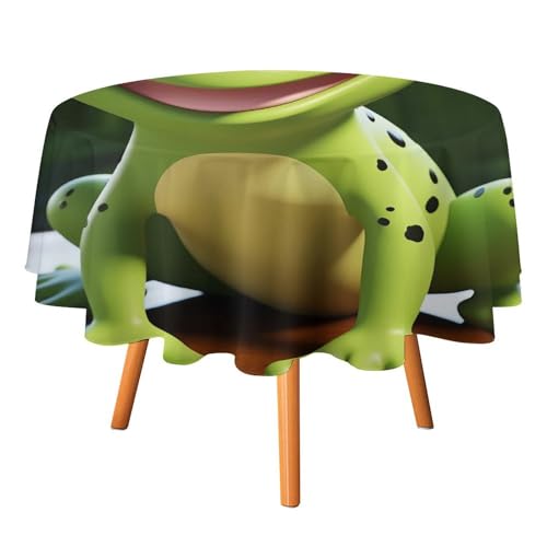 DWTJKMS Runde Tischdecke mit niedlichem Frosch, für Picknick, Dinner-Party, Dekoration, Sommer, Herbst, Outdoor, Kreisabdeckung, 91,4 x 91,4 cm, für Hochzeit, Geburtstag, Terrasse, Party DWTJKMS Runde Tischdecke mit niedlichem Frosch, für Picknick, Dinner-Party, Dekoration, Sommer, Herbst, Outdoor, Kreisabdeckung, 91,4 x 91,4 cm, für Hochzeit, Geburtstag, Terrasse, Party von DWTJKMS