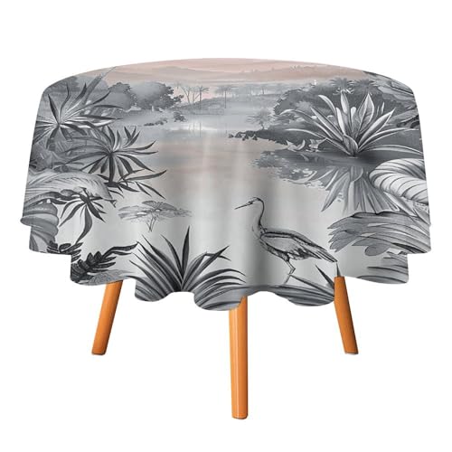 DWTJKMS Runde Tischdecke mit tropischen Palmen, für Picknick, Abendessen, Party, Dekoration, Sommer, Herbst, Outdoor, Kreisabdeckung, 152,4 x 152,4 cm, für Hochzeit, Geburtstag, Terrasse, Party DWTJKMS Runde Tischdecke mit tropischen Palmen, für Picknick, Abendessen, Party, Dekoration, Sommer, Herbst, Outdoor, Kreisabdeckung, 152,4 x 152,4 cm, für Hochzeit, Geburtstag, Terrasse, Party von DWTJKMS