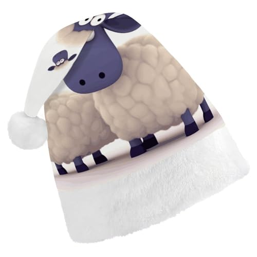 DWTJKMS Schaf-Weihnachtsmannmütze, klassische Weihnachtsmütze, dick, für Weihnachten, Party, lustig, für Erwachsene, Uni DWTJKMS Schaf-Weihnachtsmannmütze, klassische Weihnachtsmütze, dick, für Weihnachten, Party, lustig, für Erwachsene, Uni von DWTJKMS