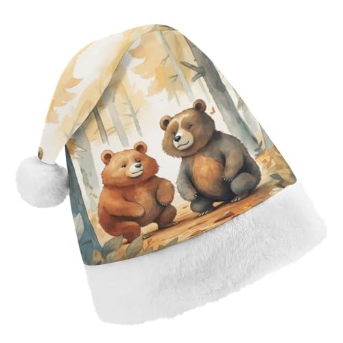 DWTJKMS Weihnachtsmannmütze, Weihnachtsgeschenk, Hüte, Weihnachten, Urlaub, Uni, Bär im Wald, Weihnachtsmütze, Partyhut DWTJKMS Weihnachtsmannmütze, Weihnachtsgeschenk, Hüte, Weihnachten, Urlaub, Uni, Bär im Wald, Weihnachtsmütze, Partyhut von DWTJKMS