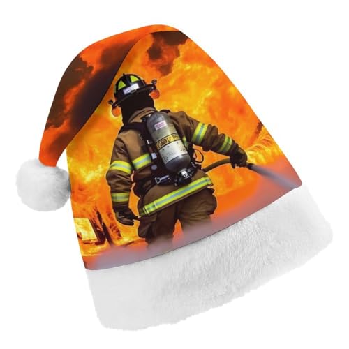 DWTJKMS Weihnachtsmütze, Weihnachtsmannmütze, Geschenk, Hüte, Weihnachten, Urlaub, Uni, Feuerwehrmann, Flamme, Weihnachtsmütze, Partyhut DWTJKMS Weihnachtsmütze, Weihnachtsmannmütze, Geschenk, Hüte, Weihnachten, Urlaub, Uni, Feuerwehrmann, Flamme, Weihnachtsmütze, Partyhut von DWTJKMS