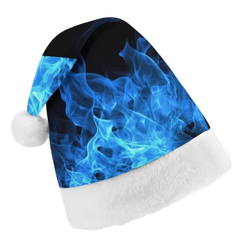 DWTJKMS Weihnachtsmütze, Weihnachtsmannmütze, Geschenk, Hüte, Weihnachten, Urlaub, Uni, blaue Flamme, Weihnachtsmütze, Partyhut DWTJKMS Weihnachtsmütze, Weihnachtsmannmütze, Geschenk, Hüte, Weihnachten, Urlaub, Uni, blaue Flamme, Weihnachtsmütze, Partyhut von DWTJKMS