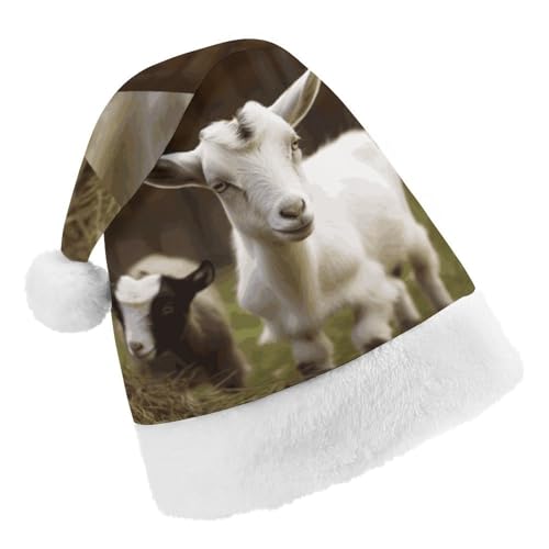 DWTJKMS Weihnachtsmütze, Weihnachtsmannmütze, Geschenk, Hüte, Weihnachten, Urlaub, Uni, niedliche Ziege, Weihnachtsmütze, Partyhut DWTJKMS Weihnachtsmütze, Weihnachtsmannmütze, Geschenk, Hüte, Weihnachten, Urlaub, Uni, niedliche Ziege, Weihnachtsmütze, Partyhut von DWTJKMS