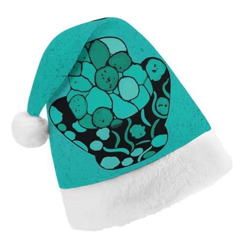 DWTJKMS Weihnachtsmütze, Weihnachtsmannmütze, Geschenk, Hüte, Weihnachten, Urlaub, Uni, türkis und schwarz, Weihnachtsmütze, Partyhut DWTJKMS Weihnachtsmütze, Weihnachtsmannmütze, Geschenk, Hüte, Weihnachten, Urlaub, Uni, türkis und schwarz, Weihnachtsmütze, Partyhut von DWTJKMS