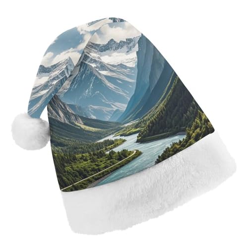 DWTJKMS Weihnachtsmütze, Weihnachtsmannmütze, Geschenk für Weihnachten, Urlaub, Uni, Berge und Flüsse, Weihnachtsmütze, Partyhut DWTJKMS Weihnachtsmütze, Weihnachtsmannmütze, Geschenk für Weihnachten, Urlaub, Uni, Berge und Flüsse, Weihnachtsmütze, Partyhut von DWTJKMS
