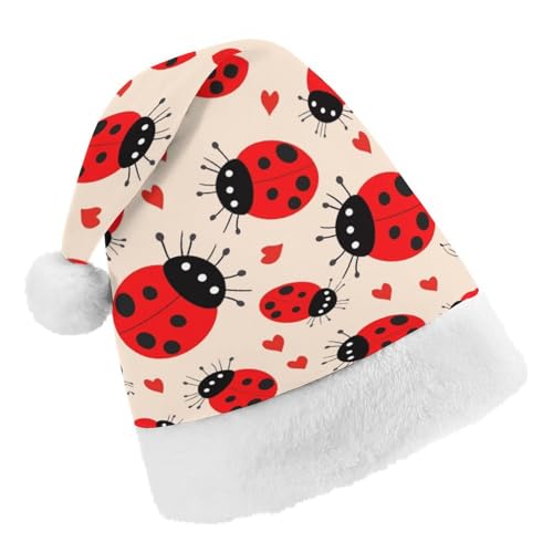 DWTJKMS Weihnachtsmütze, Weihnachtsmannmütze, Geschenk für Weihnachten, Urlaub, Uni, Marienkäfer, Weihnachtsmütze, Partyhut DWTJKMS Weihnachtsmütze, Weihnachtsmannmütze, Geschenk für Weihnachten, Urlaub, Uni, Marienkäfer, Weihnachtsmütze, Partyhut von DWTJKMS
