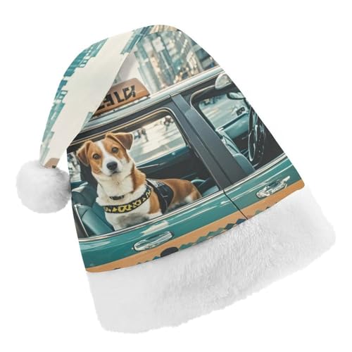 DWTJKMS Weihnachtsmütze, Weihnachtsmannmütze, Geschenk für Weihnachten, Urlaub, Uni, Taxi-Hund, Weihnachtsmütze, Partyhut DWTJKMS Weihnachtsmütze, Weihnachtsmannmütze, Geschenk für Weihnachten, Urlaub, Uni, Taxi-Hund, Weihnachtsmütze, Partyhut von DWTJKMS
