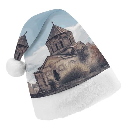 DWTJKMS Weihnachtsmütze, Weihnachtsmannmütze, Geschenk für Weihnachten, Urlaub, Uni, armenische Kirche, Weihnachtsmütze, Partyhut von DWTJKMS