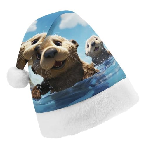 DWTJKMS Weihnachtsmütze, Weihnachtsmannmütze, Geschenk für Weihnachten, Urlaub, Uni, schöner Seeotter-Druck, Weihnachtsmütze, Partyhut DWTJKMS Weihnachtsmütze, Weihnachtsmannmütze, Geschenk für Weihnachten, Urlaub, Uni, schöner Seeotter-Druck, Weihnachtsmütze, Partyhut von DWTJKMS