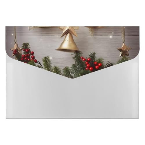 Dokumentenmappe mit Weihnachtsbaum und Glocken, langlebig, mit 6 Fächern, Ordner für Aktenschrank, Büro, Lebenslauf-Portfolio Dokumentenmappe mit Weihnachtsbaum und Glocken, langlebig, mit 6 Fächern, Ordner für Aktenschrank, Büro, Lebenslauf-Portfolio von DWTJKMS