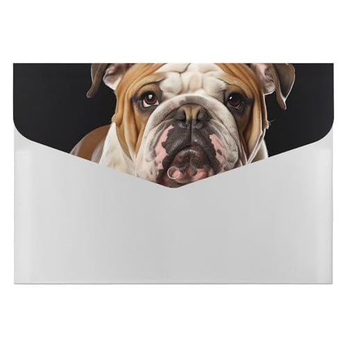 Dokumentenmappe mit englischer Bulldogge, langlebig, mit 6 Fächern, Ordner für Aktenschrank, Büro, Lebenslauf-Portfolio Dokumentenmappe mit englischer Bulldogge, langlebig, mit 6 Fächern, Ordner für Aktenschrank, Büro, Lebenslauf-Portfolio von DWTJKMS