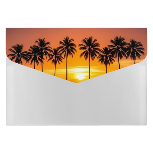 Dokumentenmappe mit tropischem Sonnenuntergang am Strand, langlebig, mit 6 Fächern, Ordner für Aktenschrank, Büro, Lebenslauf-Portfolio Dokumentenmappe mit tropischem Sonnenuntergang am Strand, langlebig, mit 6 Fächern, Ordner für Aktenschrank, Büro, Lebenslauf-Portfolio von DWTJKMS
