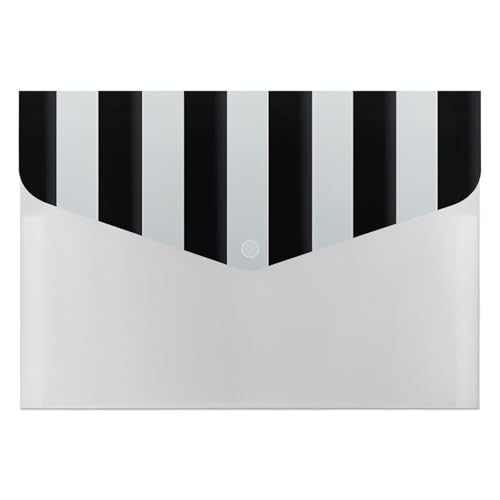 Dokumentenmappen, Organizer mit schwarzen und weißen Streifen, langlebig, mit 6 Fächern, Ordner für Aktenschrank, Büro, Lebenslauf-Portfolio Dokumentenmappen, Organizer mit schwarzen und weißen Streifen, langlebig, mit 6 Fächern, Ordner für Aktenschrank, Büro, Lebenslauf-Portfolio von DWTJKMS