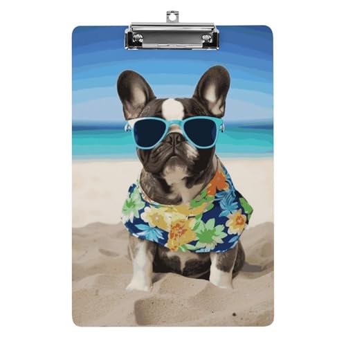 Klemmbrett Französische Bulldogge, Acryl, niedlich, modisch, dekorativ, 31,8 x 21,6 cm, Standard-A4-Größe, Acryl-Clip für Klassenzimmer, Lehrer, Bürobedarf Klemmbrett Französische Bulldogge, Acryl, niedlich, modisch, dekorativ, 31,8 x 21,6 cm, Standard-A4-Größe, Acryl-Clip für Klassenzimmer, Lehrer, Bürobedarf von DWTJKMS