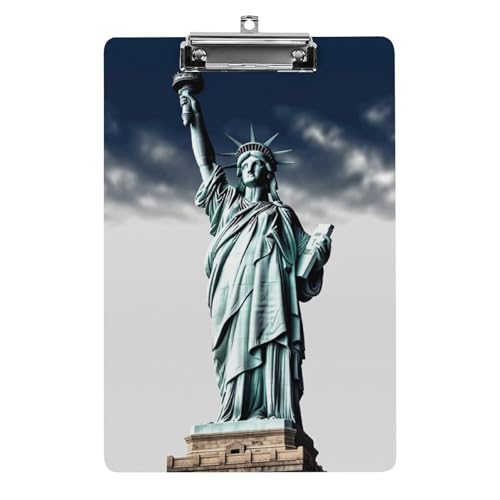 Klemmbrett Freiheitsstatue aus Acryl, niedlich, modisch, dekorativ, 31,8 x 21,6 cm, Standard-A4-Größe, Acryl-Clip für Klassenzimmer, Lehrer, Bürobedarf Klemmbrett Freiheitsstatue aus Acryl, niedlich, modisch, dekorativ, 31,8 x 21,6 cm, Standard-A4-Größe, Acryl-Clip für Klassenzimmer, Lehrer, Bürobedarf von DWTJKMS