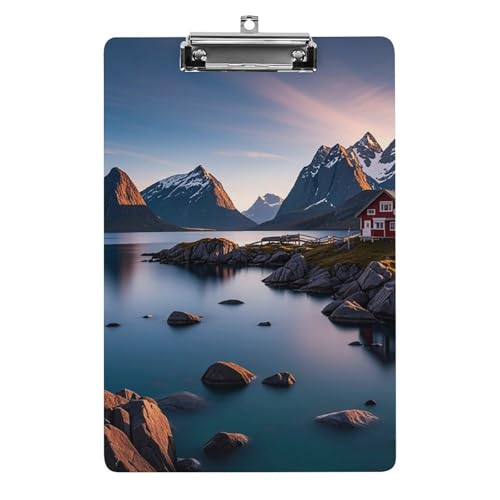 Klemmbrett Norwegeninseln Acryl niedliches modisches Klemmbrett dekorativ, 31,8 x 21,6 cm, Standard-A4-Größe, Acryl-Clip für Klassenzimmer, Lehrer, Bürobedarf Klemmbrett Norwegeninseln Acryl niedliches modisches Klemmbrett dekorativ, 31,8 x 21,6 cm, Standard-A4-Größe, Acryl-Clip für Klassenzimmer, Lehrer, Bürobedarf von DWTJKMS
