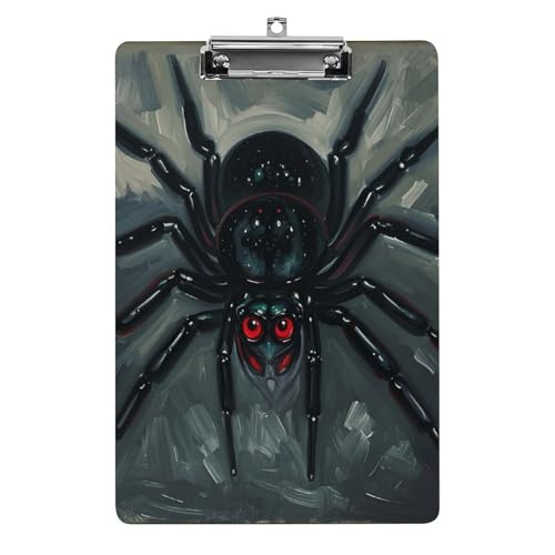 Klemmbrett mit gruseliger Spinne, Acryl, niedlich, modisch, dekorativ, 31,8 x 21,6 cm, Standard-A4-Größe, Acryl-Clip für Klassenzimmer, Lehrer, Bürobedarf Klemmbrett mit gruseliger Spinne, Acryl, niedlich, modisch, dekorativ, 31,8 x 21,6 cm, Standard-A4-Größe, Acryl-Clip für Klassenzimmer, Lehrer, Bürobedarf von DWTJKMS