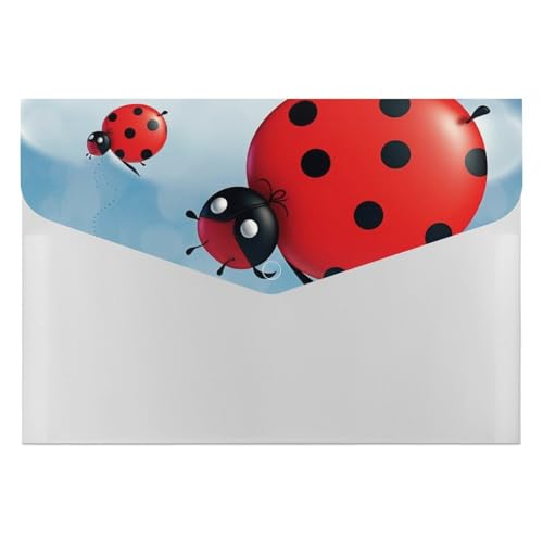 Ladybug and Cloud Aktenordner, Organizer, langlebiges Aktenportfolio mit 6 Fächern, Ordner für Aktenschrank, Büro, Lebenslauf-Portfolio Ladybug and Cloud Aktenordner, Organizer, langlebiges Aktenportfolio mit 6 Fächern, Ordner für Aktenschrank, Büro, Lebenslauf-Portfolio von DWTJKMS
