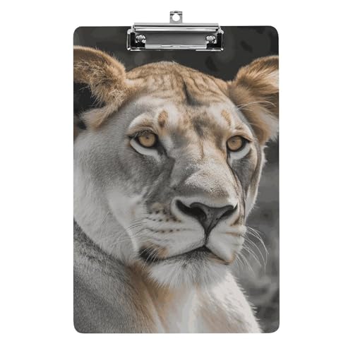 Lioness Klemmbrett, Acryl, niedlich, modisch, dekorativ, 31,8 x 21,6 cm, Standard-A4-Größe, Acryl-Clip für Klassenzimmer, Lehrer, Bürobedarf Lioness Klemmbrett, Acryl, niedlich, modisch, dekorativ, 31,8 x 21,6 cm, Standard-A4-Größe, Acryl-Clip für Klassenzimmer, Lehrer, Bürobedarf von DWTJKMS