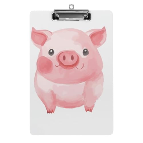 Lovely Pig Klemmbrett aus Acryl, niedlich, modisch, dekorativ, 31,8 x 21,6 cm, Standard-A4-Größe, Acryl-Clip für Klassenzimmer, Lehrer, Bürobedarf Lovely Pig Klemmbrett aus Acryl, niedlich, modisch, dekorativ, 31,8 x 21,6 cm, Standard-A4-Größe, Acryl-Clip für Klassenzimmer, Lehrer, Bürobedarf von DWTJKMS