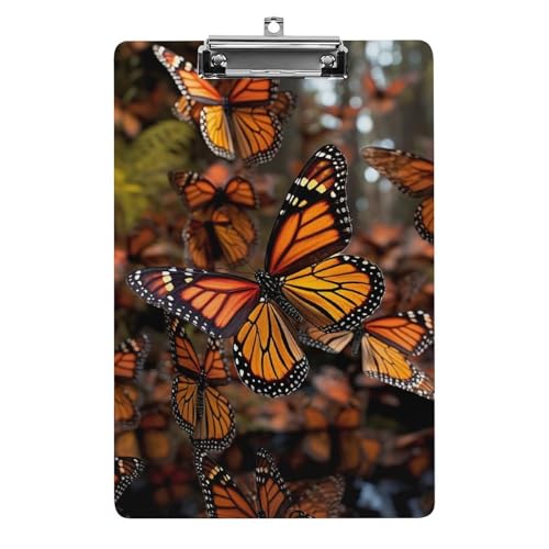 Monarch-Schmetterlinge-Klemmbrett aus Acryl, niedlich, modisch, dekorativ, 31,8 x 21,6 cm, Standard-A4-Größe, Acryl-Clip für Klassenzimmer, Lehrer, Bürobedarf Monarch-Schmetterlinge-Klemmbrett aus Acryl, niedlich, modisch, dekorativ, 31,8 x 21,6 cm, Standard-A4-Größe, Acryl-Clip für Klassenzimmer, Lehrer, Bürobedarf von DWTJKMS
