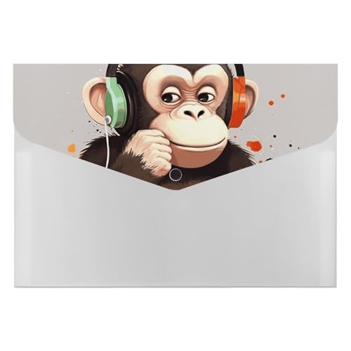 Music Monkey Aktenordner, Organizer, langlebig, mit 6 Fächern, Ordner für Aktenschrank, Büro, Lebenslauf-Portfolio Music Monkey Aktenordner, Organizer, langlebig, mit 6 Fächern, Ordner für Aktenschrank, Büro, Lebenslauf-Portfolio von DWTJKMS