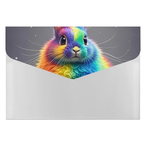 Rainbow Rabbit Aktenordner, Organizer, langlebig, mit 6 Fächern, Ordner für Aktenschrank, Büro, Lebenslauf-Portfolio Rainbow Rabbit Aktenordner, Organizer, langlebig, mit 6 Fächern, Ordner für Aktenschrank, Büro, Lebenslauf-Portfolio von DWTJKMS