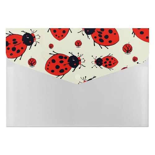 Red Ladybug Aktenordner, Organizer, langlebig, mit 6 Fächern, Ordner für Aktenschrank, Büro, Lebenslauf-Portfolio Red Ladybug Aktenordner, Organizer, langlebig, mit 6 Fächern, Ordner für Aktenschrank, Büro, Lebenslauf-Portfolio von DWTJKMS