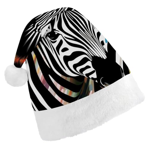 DWVSFJM Abstrakte Zebra-Weihnachtsmannmütze, weiche Weihnachtsmütze für Erwachsene, waschbar, Uni, stilvolle Urlaubskappe DWVSFJM Abstrakte Zebra-Weihnachtsmannmütze, weiche Weihnachtsmütze für Erwachsene, waschbar, Uni, stilvolle Urlaubskappe von DWVSFJM
