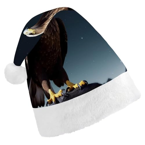 DWVSFJM Adler unter den Sternen Weihnachtsmannmütze, weich, für Erwachsene, waschbar, Uni, stilvolle Urlaubsmütze DWVSFJM Adler unter den Sternen Weihnachtsmannmütze, weich, für Erwachsene, waschbar, Uni, stilvolle Urlaubsmütze von DWVSFJM